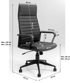 Labora I kancelárska stolička sivá