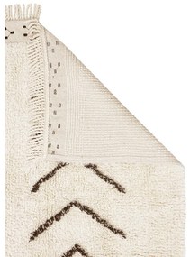 Krémový prateľný ručne tkaný bavlnený koberec 170x240 cm Bereber Rhombs – Lorena Canals