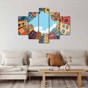 Obraz - Medzi domami (150x105 cm)