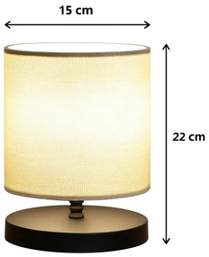 Stolná lampa Elena čierna/béžová