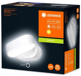 LEDVANCE Vonkajšie LED nástenné bodové osvetlenie ENDURA STYLE MINI SPOT, 7,5 W, teplá biela, IP44, biele