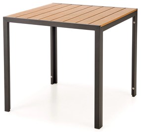 Záhradný stôl Fierro 80 cm hnedý/čierny