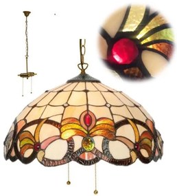 Tiffany luster double chain vitráž CASIOPEA Ø40 2*E27
