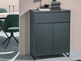Komoda so šuplíkom Cologne, 80 cm, antracitová