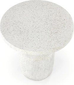 Okrúhly konferenčný stolík Sintro 54 cm - biele terrazzo