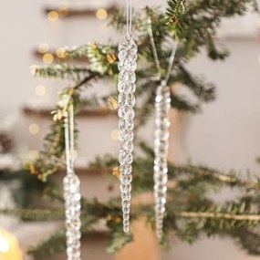 Závesná vianočná dekorácia BIJOU cencúľ 947180 (12ks)