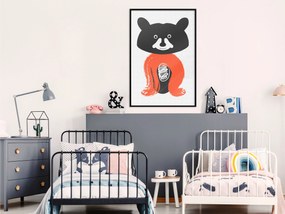 Artgeist Plagát - Nice Mr. Raccoon [Poster] Veľkosť: 30x45, Verzia: Zlatý rám s passe-partout