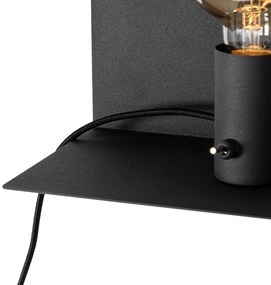 Moderná nástenná lampa čierna magnetická nastaviteľná - Muro