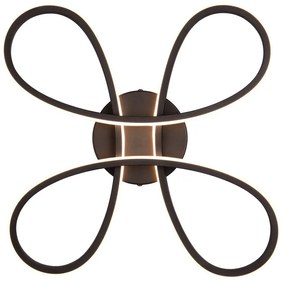 Čierne LED stropné svietidlo 40x40 cm Fly – Trio