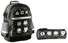 Školský set trojkomorový batoh + puzdro Game