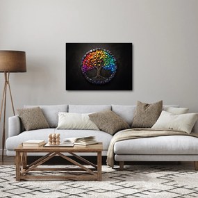 Obraz – Strom plný farebných sŕdc (70x50 cm)