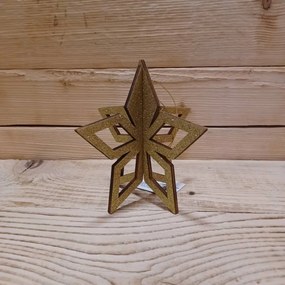 DECOLED Zlatá hvězda, 3D, 15 cm