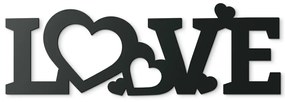 drevko Fotorámik na stenu LOVE Rozmer obrazu: 13 x 39 cm, Farba dekorácie: Čierna