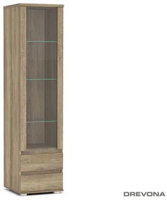 Drevona, vitrína, REA AMY 21, biela