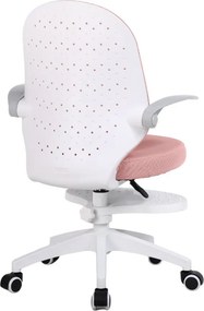 Detská otočná stolička Neoseat JUNI 012 s podnožou — látka, ružová