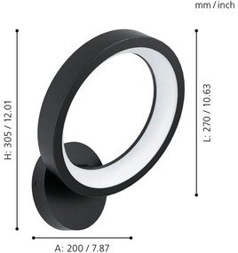 Eglo 900069 - LED RGBW Stmievateľné nástenné svietidlo MARGHERA-Z LED/16W/230V