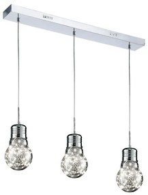 LED Luster na lanku BULB 3xLED/5W/230V