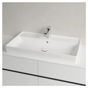 Villeroy & Boch COLLARO - Umývadlo na skrinku 800x465x160 mm, s prepadom, biela Alpin CeramicPlus 4A338GR1