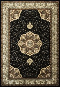 Koberec Anatolia 5328 BLACK – čierny orientálny obdĺžnik Rozmer: 70x100 cm
