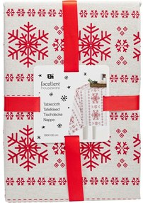 Vianočný obrus Red Snowflakes, 130 x 180 cm