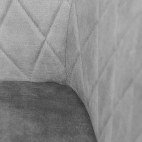 Jedálenská stolička SATORI zamatová sivá 897646