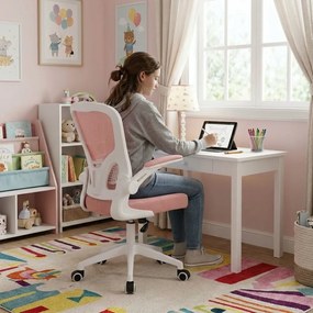 Detská otočná stolička Neoseat LEXI — látka, ružová