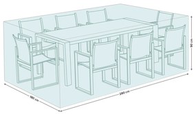 Ochranný obal na záhradný set E-NBD280 - svetlosivá