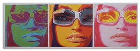Gario Obraz na plátne Farebná tvár ženy s okuliarmi Rozmery: 90 x 30 cm