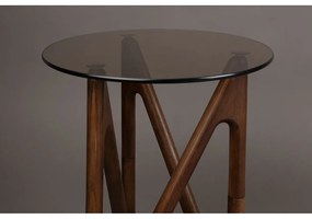 Okrúhly odkladací stolík so sklenenou doskou ø 40 cm Naia – Dutchbone