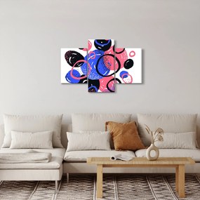 Obraz - Motív s kruhmi v živých farbách (90x60 cm)