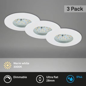 Briloner 7231-036 -SADA 3x LED Kúpeľňové podhľadové svietidlo LED/5,5W/230V IP44
