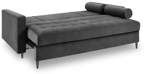 Rozkladacia zamatová pohovka s úložným priestorom Romeo 225 × 100 × 96 cm