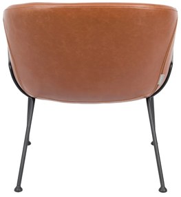 Hnedé kreslo z umelej kože Zuiver Feston