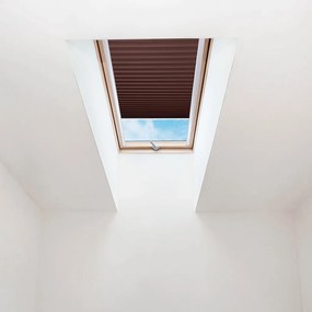 FOA Plisé roleta na strešné okná, Priesvitná, Čokoládová, P 007 , 40 x 150 cm