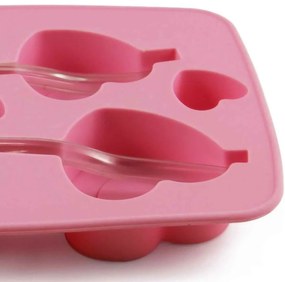 TORO Forma silikónová na ľad so slamkou, srdce, ružová