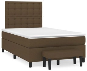 Boxspring posteľ s matracom tmavohnedá 120x190 cm látka 3270386