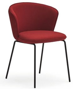 Červené čalúnené jedálenské kreslá v súprave 2 ks Add – Teulat