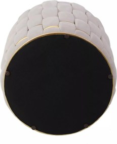 Taburet Tiara Velvet s úložným priestorom svetlo béžový
