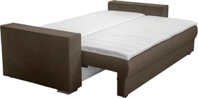 Pohovka rozkladacia na lôžko Genf, gaštanová hnedá látka