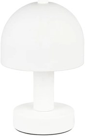 Biela stolová lampa so skleneným tienidlom (výška 19 cm) Glenn – Trio