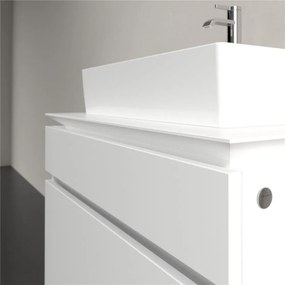 VILLEROY &amp; BOCH Legato závesná skrinka pod umývadlo na dosku (umývadlo v strede), 2 zásuvky, 800 x 500 x 550 mm, White Matt, B60200MS