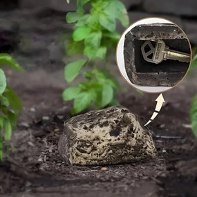 Home & Marker Vonkajšia utajená schránka na kľúče v tvare kameňa