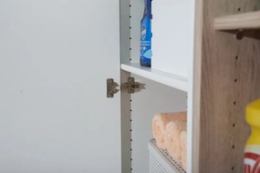 Úzka skriňa so zásuvkami Mega 14, biela