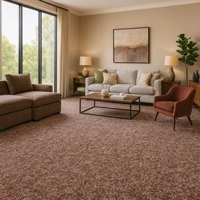 Associated Weavers, Koberec metráž Savannah 44, na mieru, šíře 3m,4m, hnedá, filc, chodba / predsieň