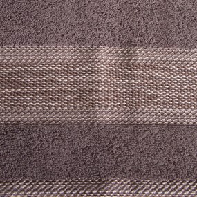 BAVLNENÝ UTERÁK KALI SADA 1KS 50X90 CM, 1KS 70X140 CM HNEDÁ