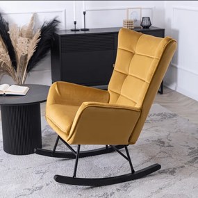 Kreslo ANTONIO hojdacie, béžová tkanina