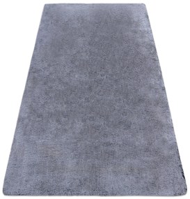 Moderný prateľný koberec LAPIN Shaggy,  čierny/ slonová kosť