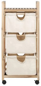 Nízka kúpeľňová skrinka z masívu akácie v béžovo-prírodnej farbe 44x96 cm Acina – Wenko