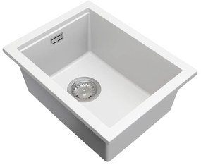 Gamma Decor 3850, 1-komorový granitový drez 380x500x207 mm, biela, GMA-ZLE000158