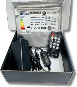 ECOLIGHT COB LED pásik 35W - 24V - 320 - 5M - 6000k - studená farba + diaľkový ovládač